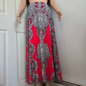 INC International Concepts Maxi Skirt Studded Red Size XS